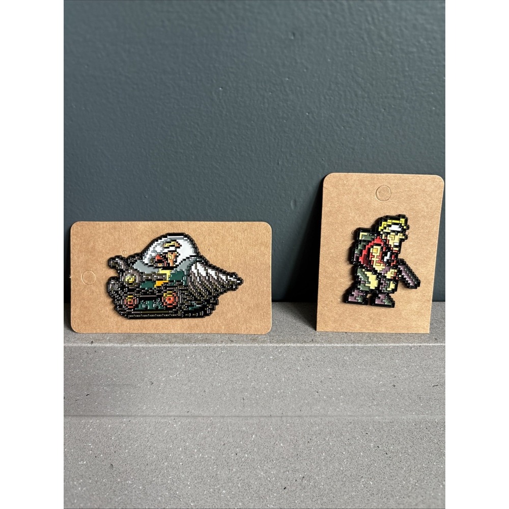 Metal Slug Drill Tank Retro Gaming Enamel Pins Pixelated Marco Drill Tank
